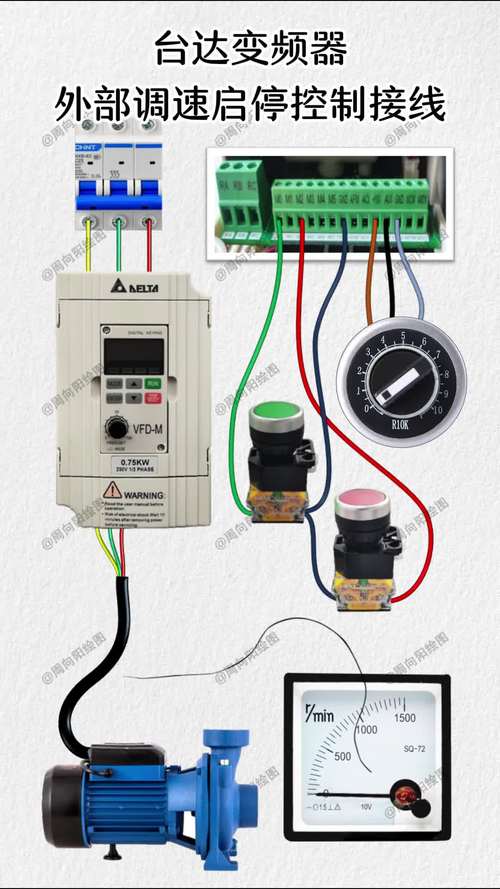 臺達變頻器接線圖ms300，臺達變頻器接線圖解手動調節頻率
